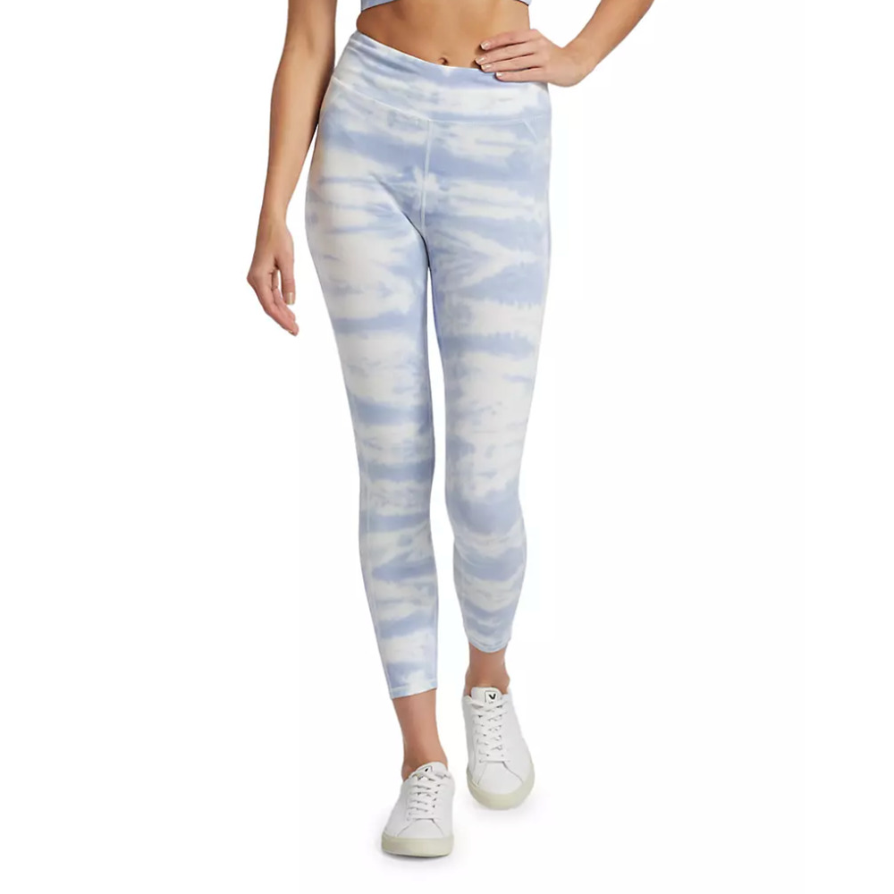Splendid Women's Stevie Active Leggings Cotton Tie Dye Size XL Blue
